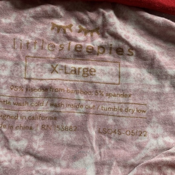 Little sleepies Christmas Womens red reindeer trees size X-LARGE holidays - Picture 8 of 14